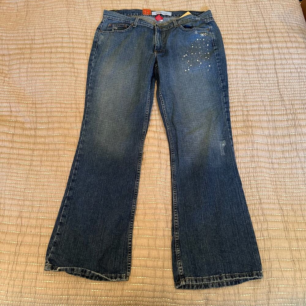Mossimo Vintage 17 Embellished Denim Jeans with Original Tags Ultra Low Rise